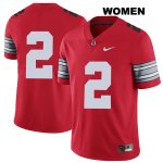 Women's NCAA Ohio State Buckeyes Chase Young #2 College Stitched 2018 Spring Game No Name Authentic Nike Red Football Jersey QL20K54VA